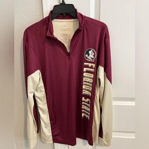 Men’s Medium FSU Colosseum Cream and Maroon Quarter-Zip Pullover